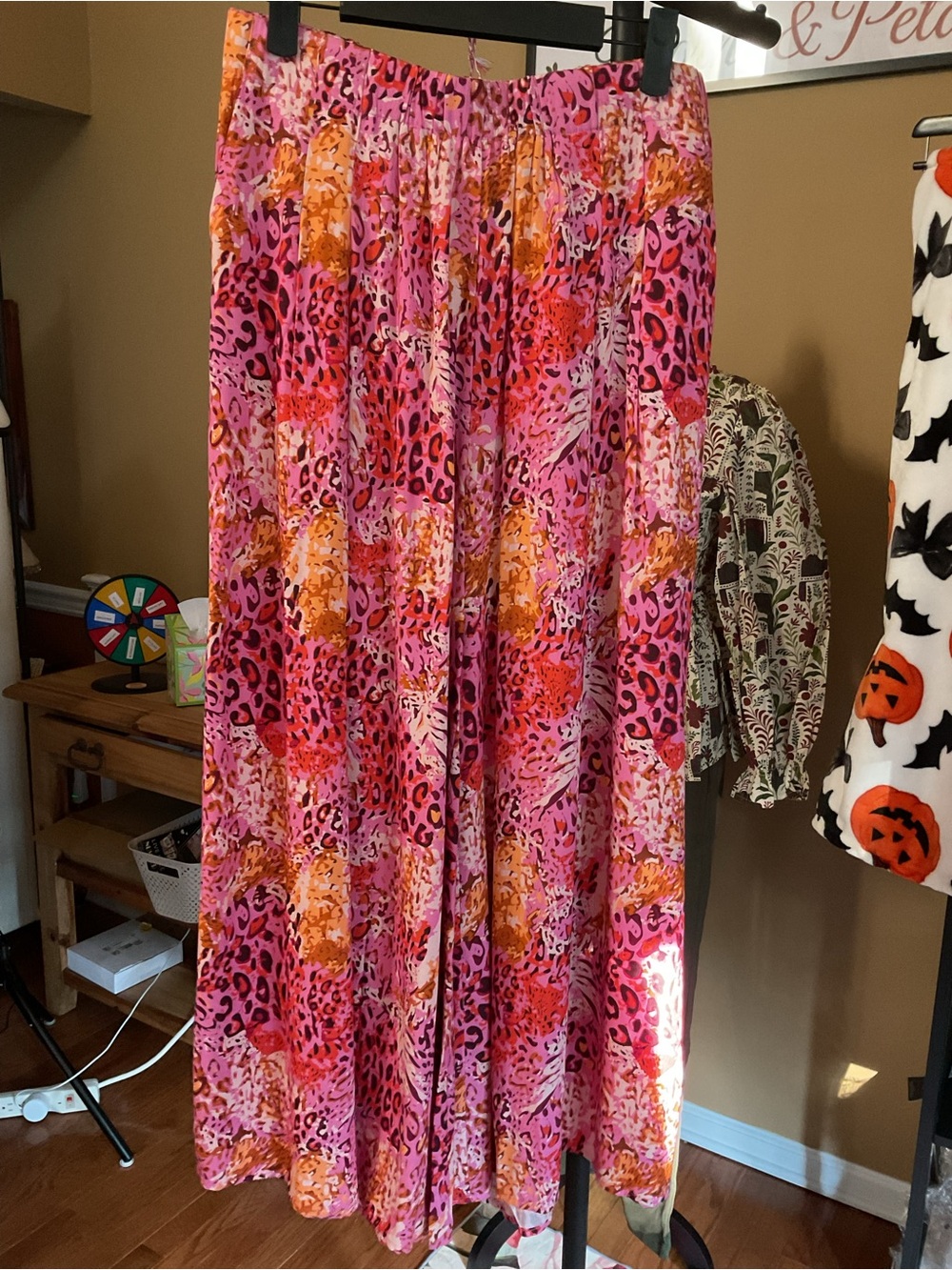 Umgee Pink & Orange Wide Leg Palazzo Pants